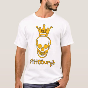 Schädel-Shirt Pittsburghs 412 - Schwarzes und Gold T-Shirt