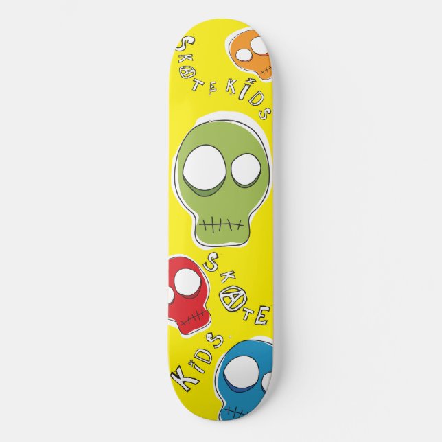 Schädel-Skate-Kinder Skateboard (Vorderseite)