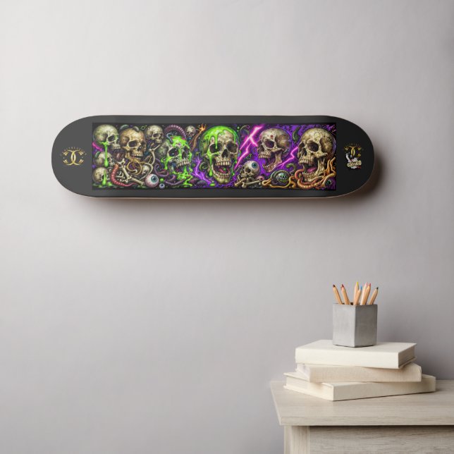 Schädel Skateboard (Wandkunst (Horz))