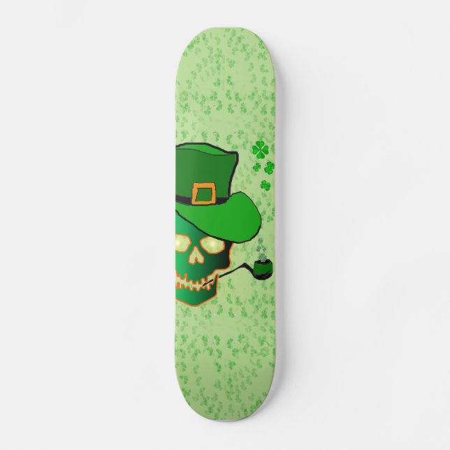 Schädel St. Patricks Skateboard (Vorderseite)