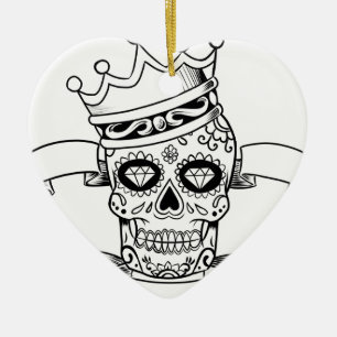 Schädel-Tag des toten Keramikornament