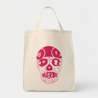 Schädel-Tasche Dia De Los Muertos Pink Tragetasche