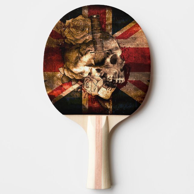 Schädel Tischtennis Schläger (Vorderseite)