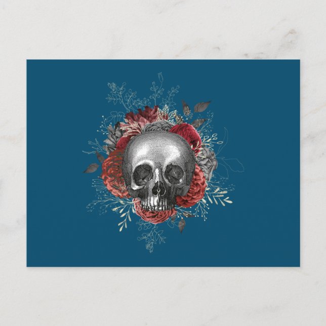 Schädel Totenkopf skull Postkarte (Vorderseite)