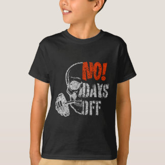 Schädel-Trainingstag Gewichtheben Fitness-Motivati T-Shirt