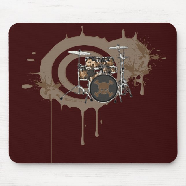Schädel trommelt Mousepad (Vorne)