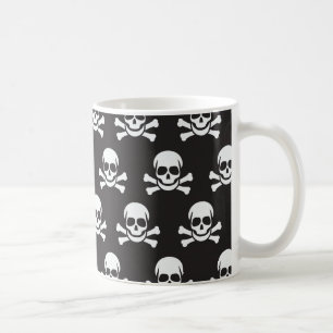 Schädel u. gekreuzte Knochen Kaffeetasse