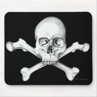 Schädel u. gekreuzte Knochen Mousepad