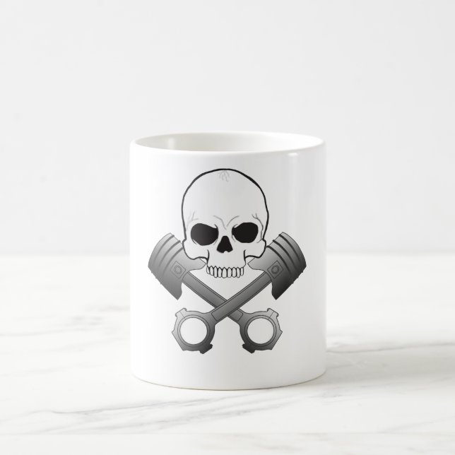 Schädel u. Kolben-Tasse Tasse (Mittel)