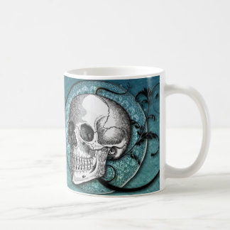 Schädel-u. Wirbels-aquamarine Kaffee-Tasse Tasse