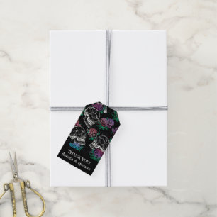 Schädel und dunkle Rose   Funky Glam Ombre Vielen  Geschenkanhänger