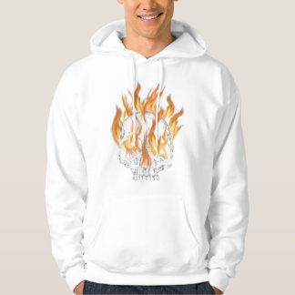 Schädel und Feuer Hoodie