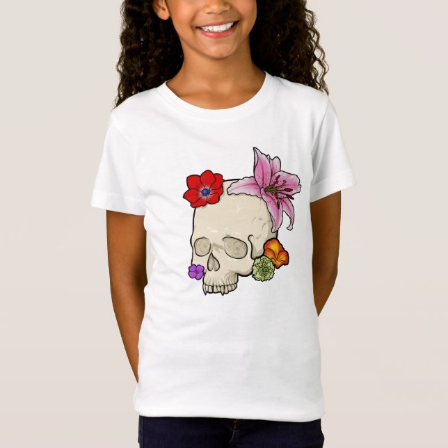 Schädel und Flora T-Shirt (Vorderseite)