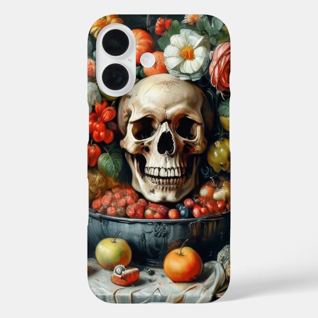 Schädel und Früchte im Vanitas-Stil Case-Mate iPhone Hülle (Rückseite)