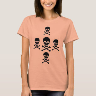 Schädel und gekreuzte T-Shirt