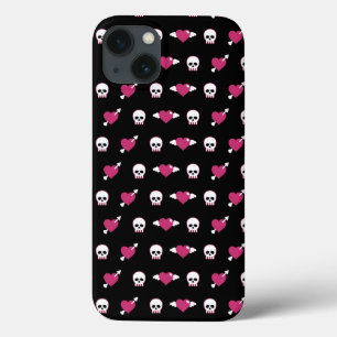 Schädel und Herzen Case-Mate iPhone Hülle