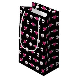 Schädel und Herzen Kleine Geschenktüte
