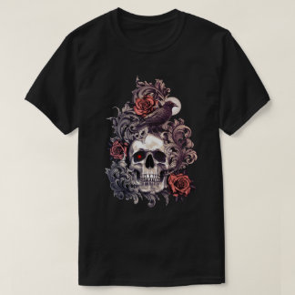 Schädel und Klaue mit Rose T-Shirt