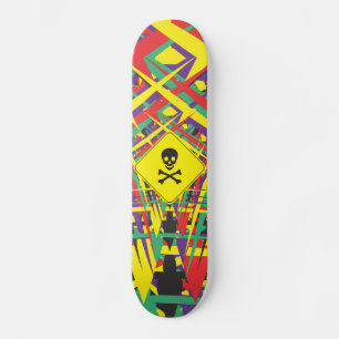 Schädel und Knochen, abstrakt Skateboard