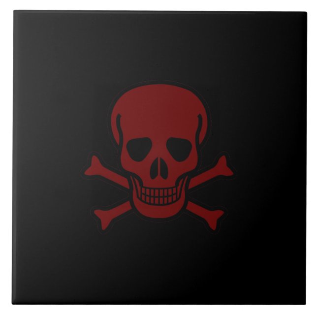 Schädel und Knochen Fliese (Vorderseite)