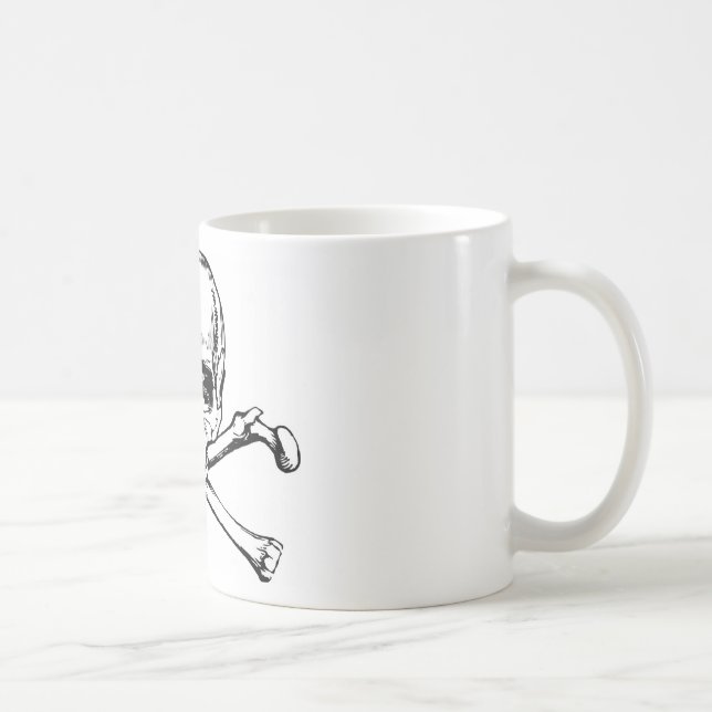 Schädel und Knochen Kaffeetasse (Rechts)