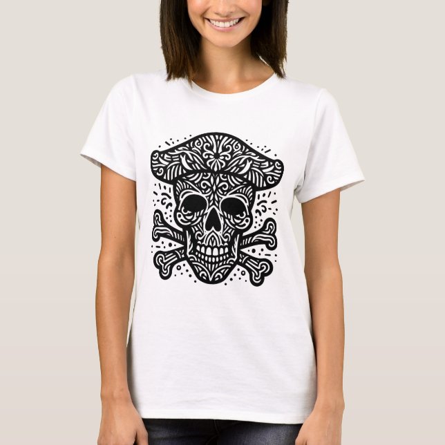 Schädel und Knochen T-Shirt (Vorderseite)