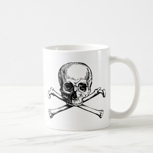 Schädel und Knochen Tasse (Rechts)