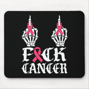 Schädel- und Krebsknochen Brustkrebs Mousepad