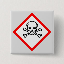 Schädel- und Krebsobensymbol Button