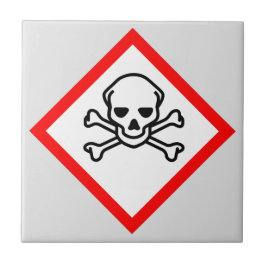 Schädel- und Krebsobensymbol Fliese