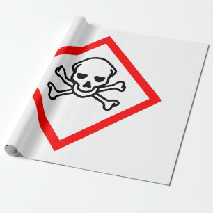 Schädel- und Krebsobensymbol Geschenkpapier
