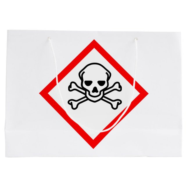 Schädel- und Krebsobensymbol Große Geschenktüte (Rückseite)