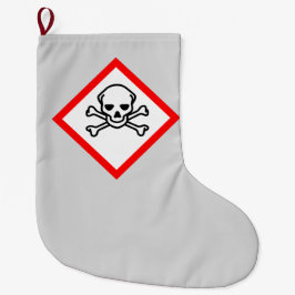 Schädel- und Krebsobensymbol Großer Weihnachtsstrumpf