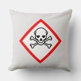 Schädel- und Krebsobensymbol Kissen