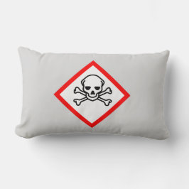 Schädel- und Krebsobensymbol Lendenkissen