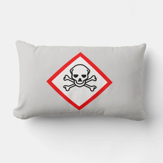 Schädel- und Krebsobensymbol Lendenkissen (Vorderseite)