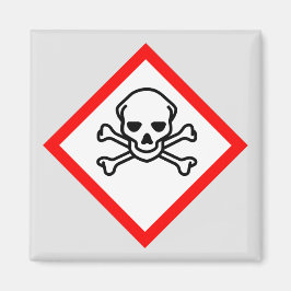 Schädel- und Krebsobensymbol Magnet