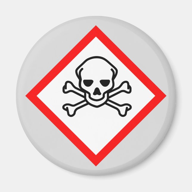 Schädel- und Krebsobensymbol Magnet (Vorne)