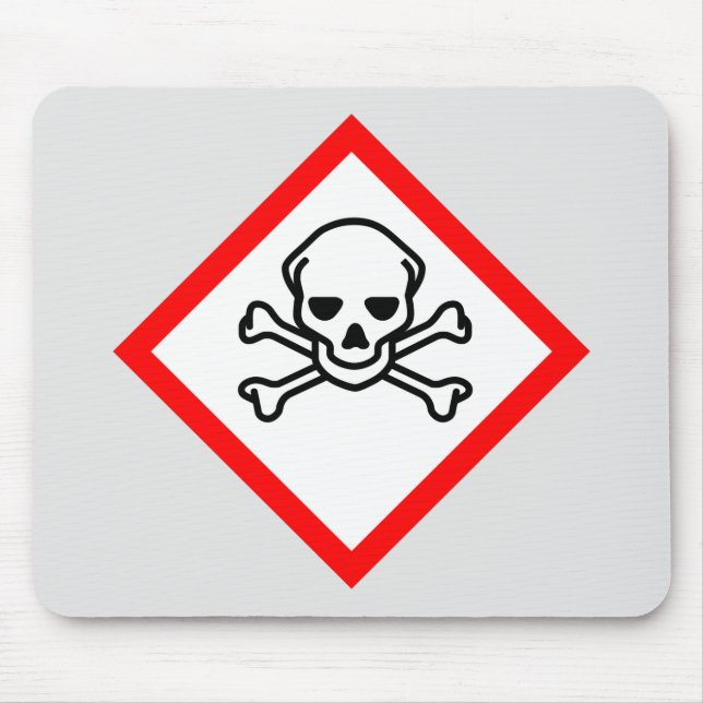 Schädel- und Krebsobensymbol Mousepad (Vorne)