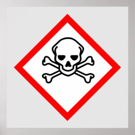 Schädel- und Krebsobensymbol Poster