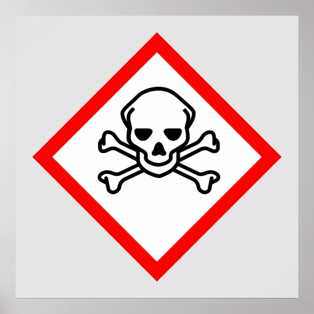 Schädel- und Krebsobensymbol Poster (Vorne)