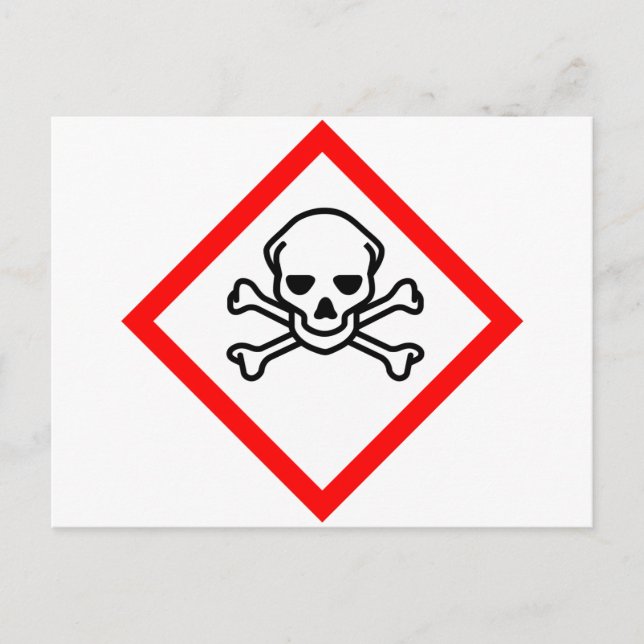 Schädel- und Krebsobensymbol Postkarte (Vorderseite)