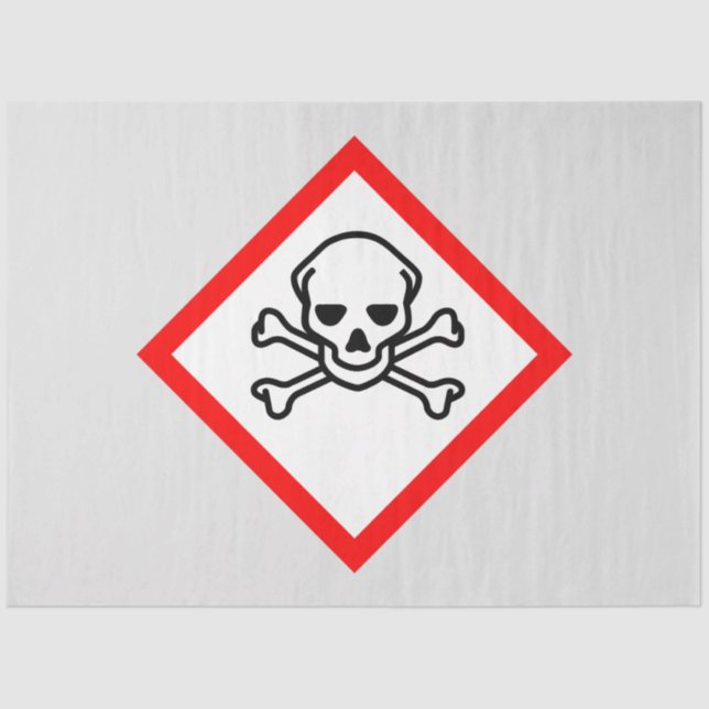 Schädel- und Krebsobensymbol Seidenpapier (Vorderseite)