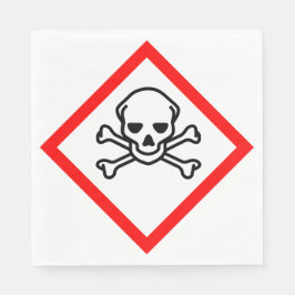 Schädel- und Krebsobensymbol Serviette