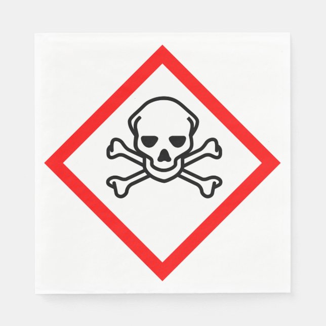 Schädel- und Krebsobensymbol Serviette (Vorderseite)