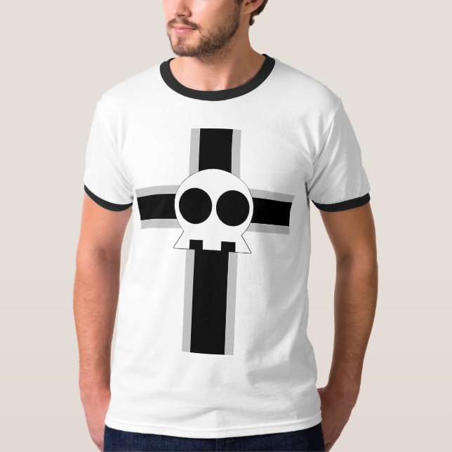 Schädel und Kreuz T-Shirt (Vorderseite)