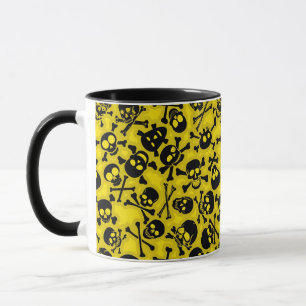 Schädel- und Kreuzbein-Muster Tasse