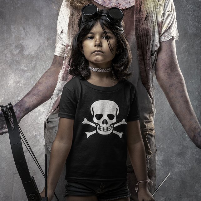 Schädel und Kreuze Dunkle Kinder T-Shirt (Skull and Crossbones T-Shirt)