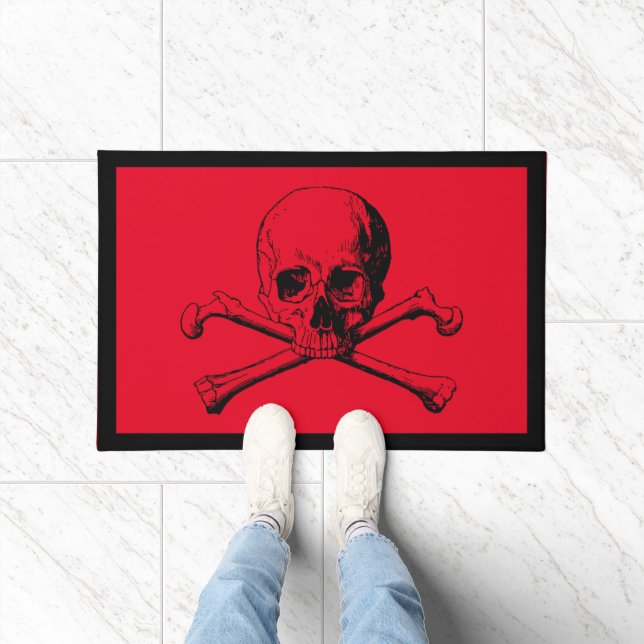 Schädel und Kreuzknochen Doormat Fußmatte (Indoor)