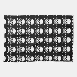 Schädel und Kreuzknochen Geschirrtuch